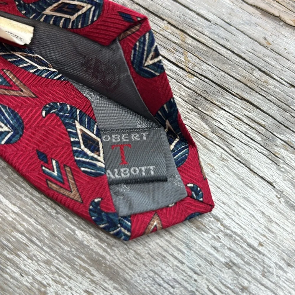 Vintage Robert Talbott Red Silk Tie. Germany LTD Men's 57.5” Luxe | Paisley